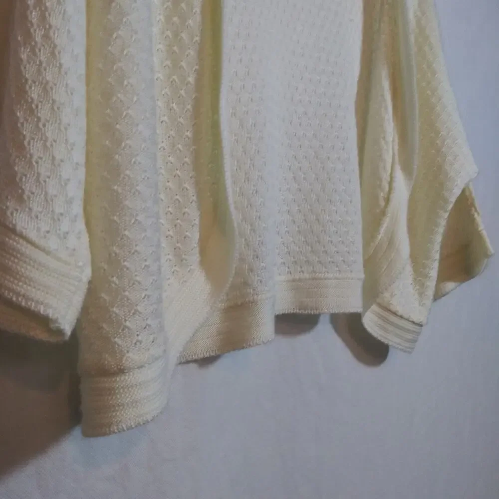 Ny Collection Cream Open-Front Knit Cardigan Sweater Cottagecore Petite Size XLP